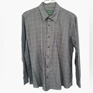 Orvis Men’s Dark Grey Striped Classic Fit Button Down Shirt NWOT